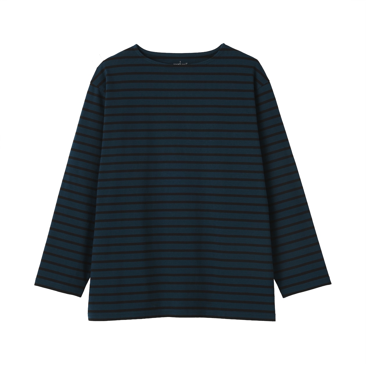 紳士　洗いざらし太番手ボートネック九分袖Ｔシャツ