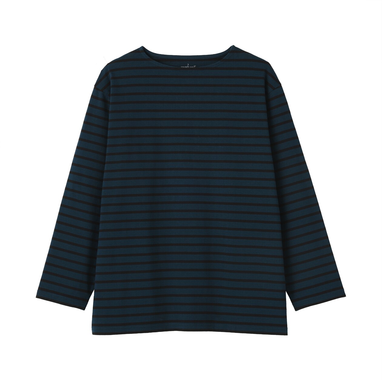 紳士　洗いざらし太番手ボートネック九分袖Ｔシャツ