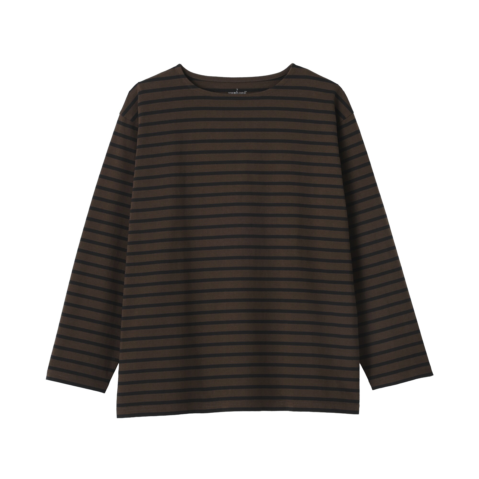 紳士　洗いざらし太番手ボートネック九分袖Ｔシャツ