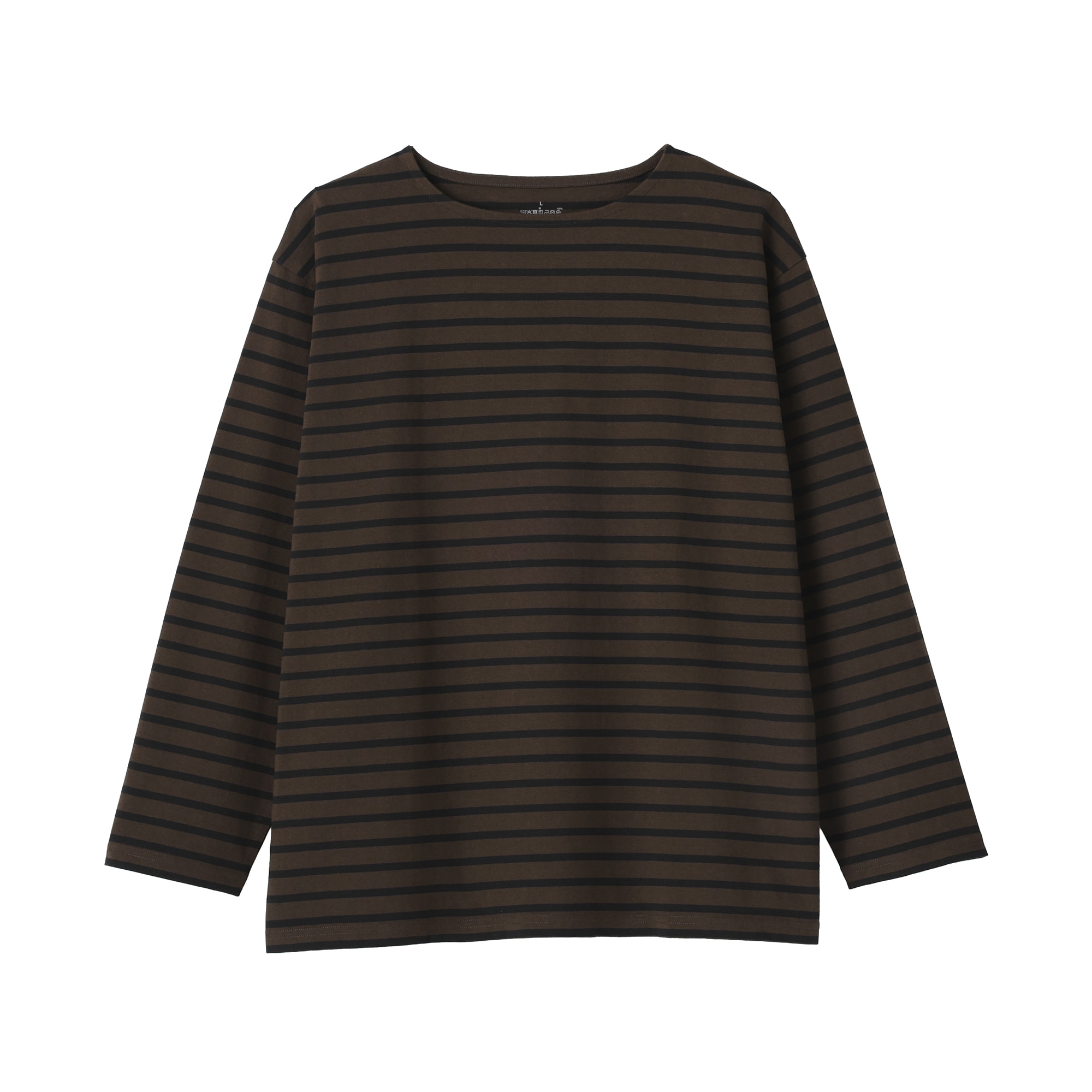 紳士　洗いざらし太番手ボートネック九分袖Ｔシャツ