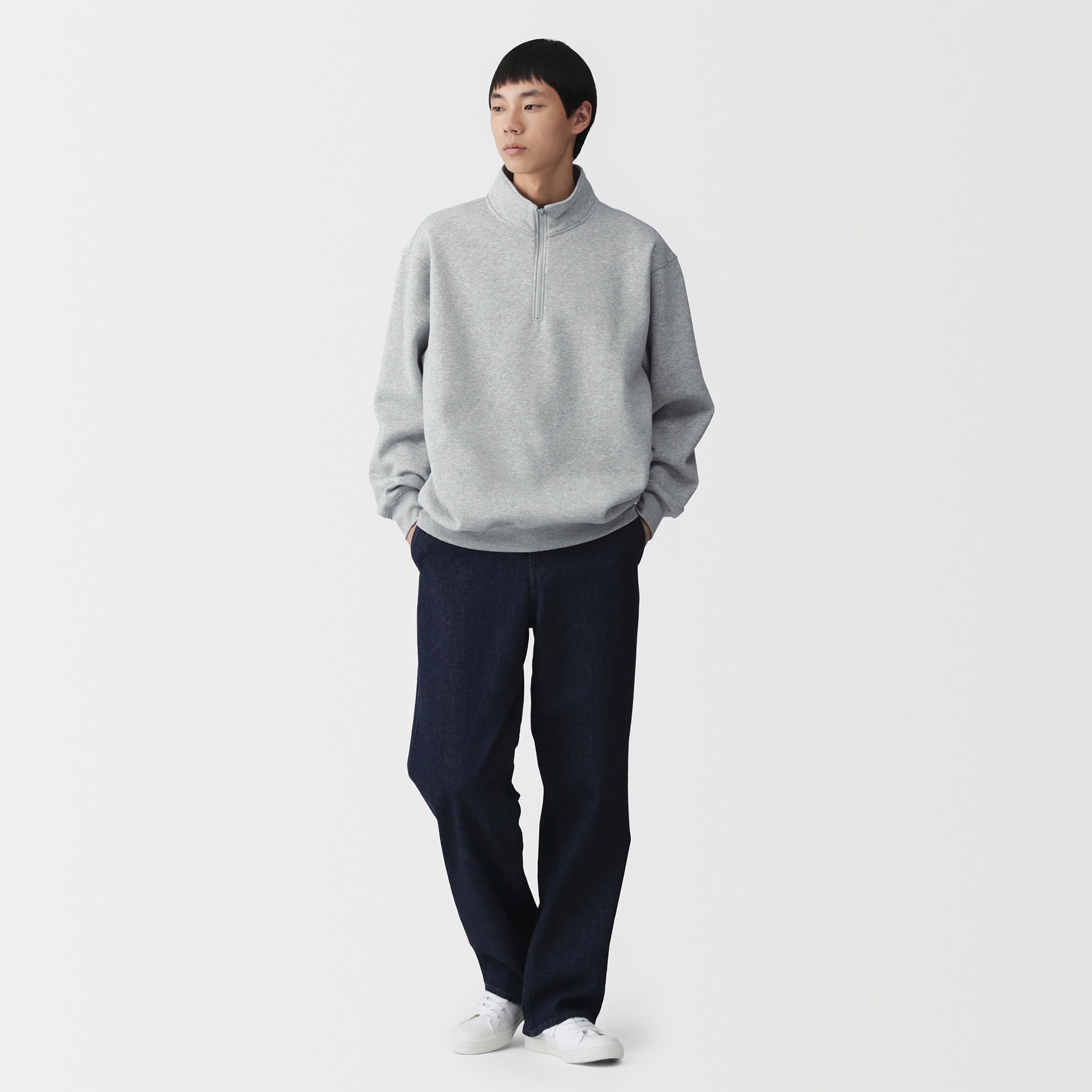 【美品】 プリーツプリーズ プリーツ ハーフジップ スウェット 黒 4 XL リバーシブル ハーフジップ フリース ブラック – monzee