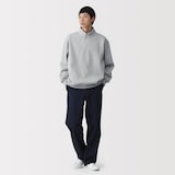 紳士　ハーフジップスウェットシャツ