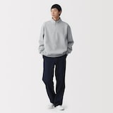 紳士　ハーフジップスウェットシャツ