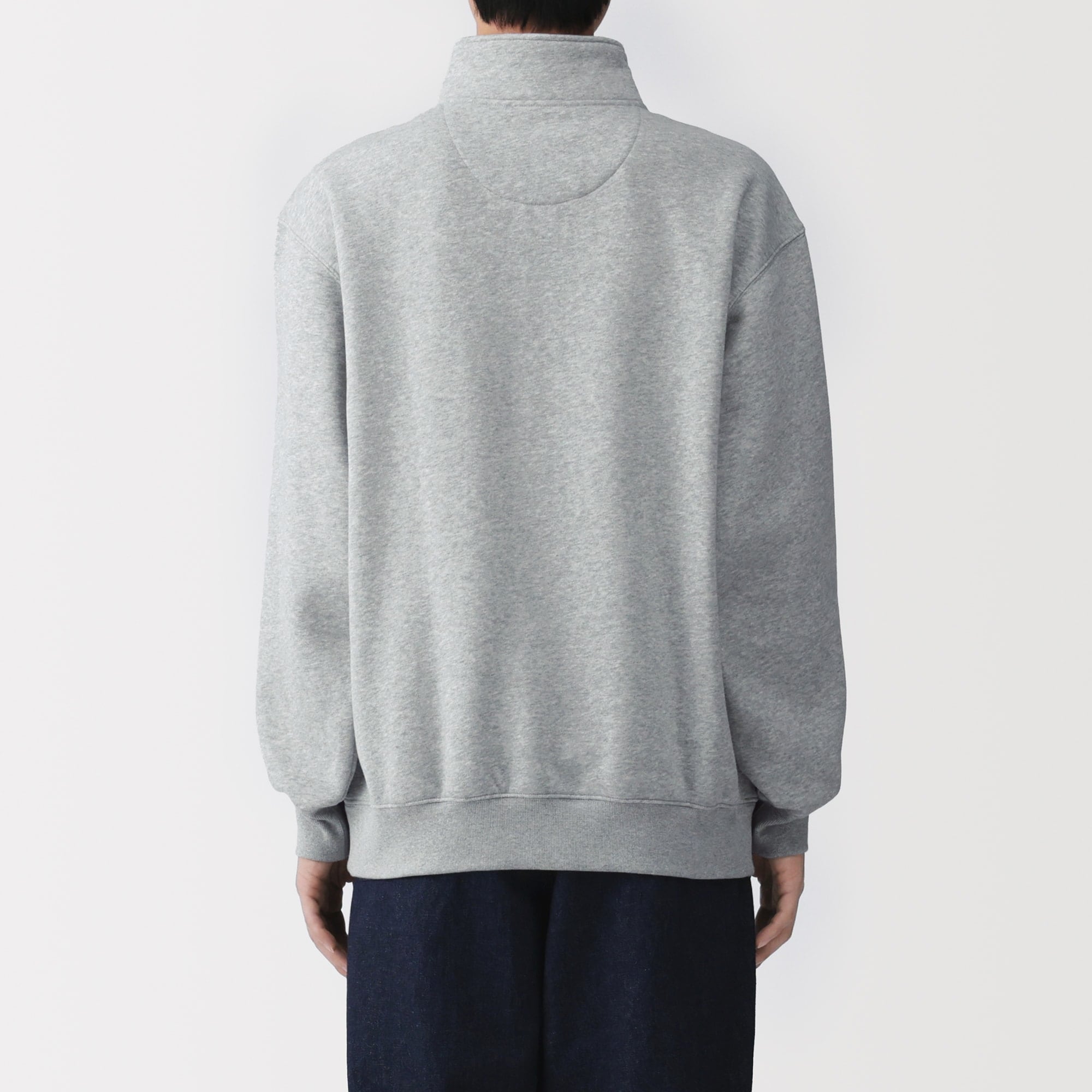 紳士　ハーフジップスウェットシャツ