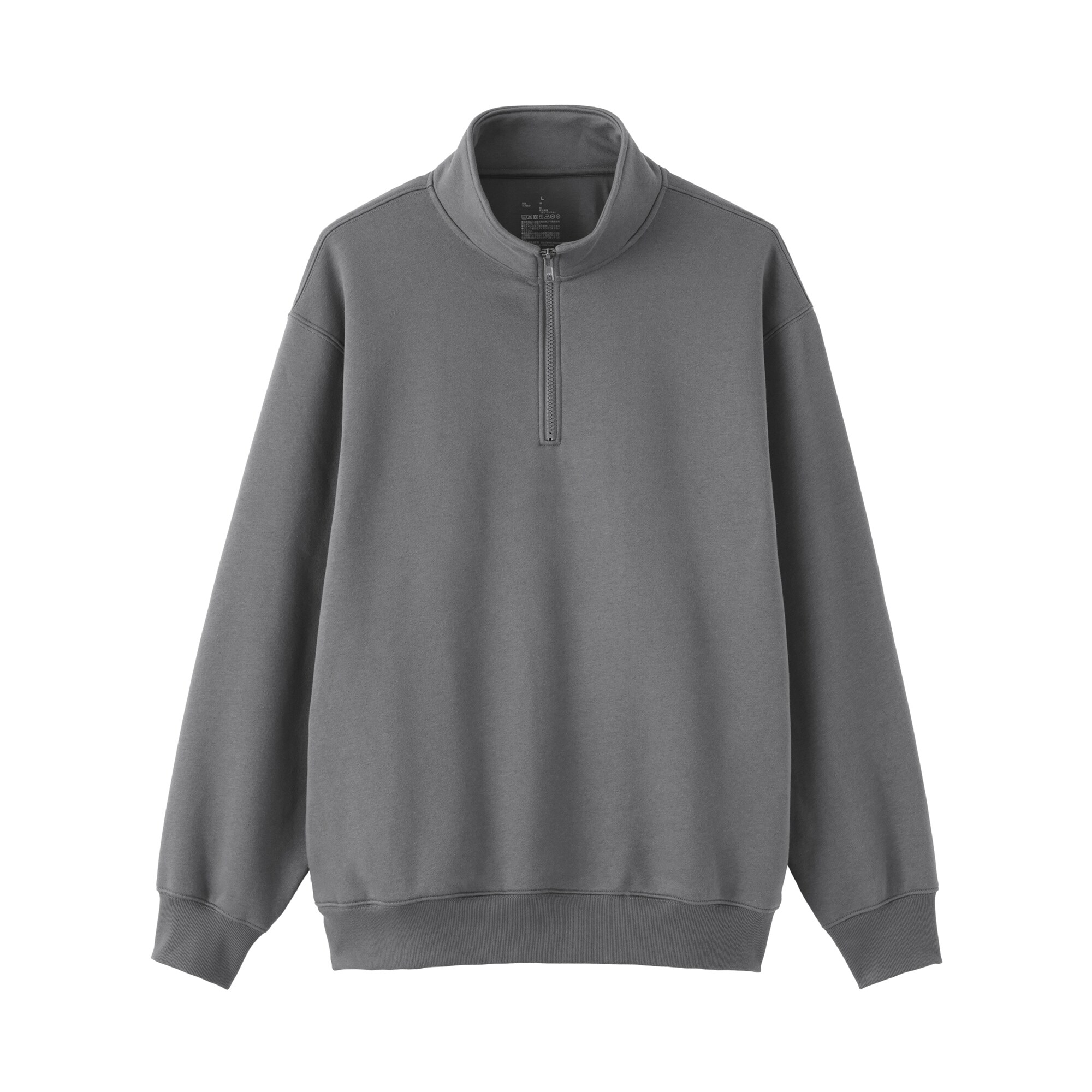 【グレー】全方向ストレッチ接結裏メッシュハーフジップスウェットフーディ <PERFORMANCE> (MENS) 紳士 ハーフジップスウェットシャツ | 無印良品