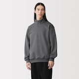 紳士　ハーフジップスウェットシャツ