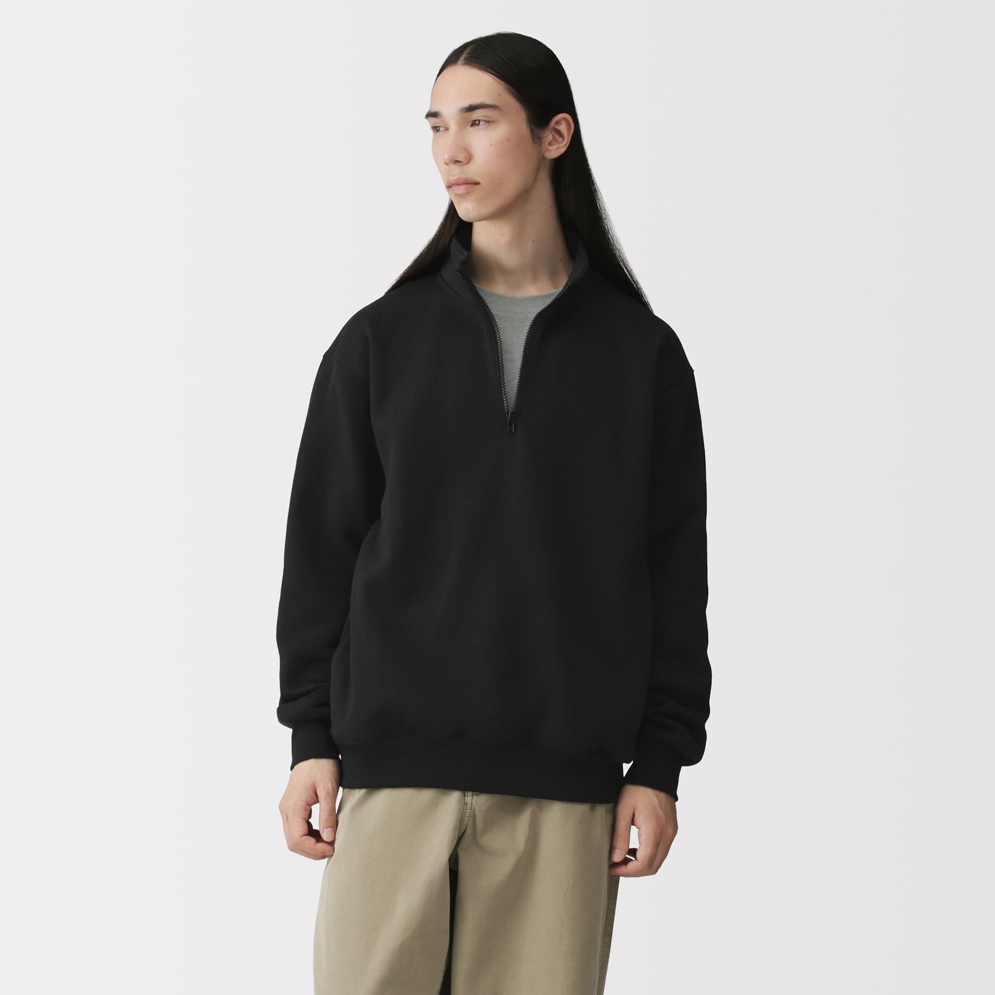 紳士 ハーフジップスウェットシャツ | 無印良品