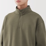 紳士　ハーフジップスウェットシャツ