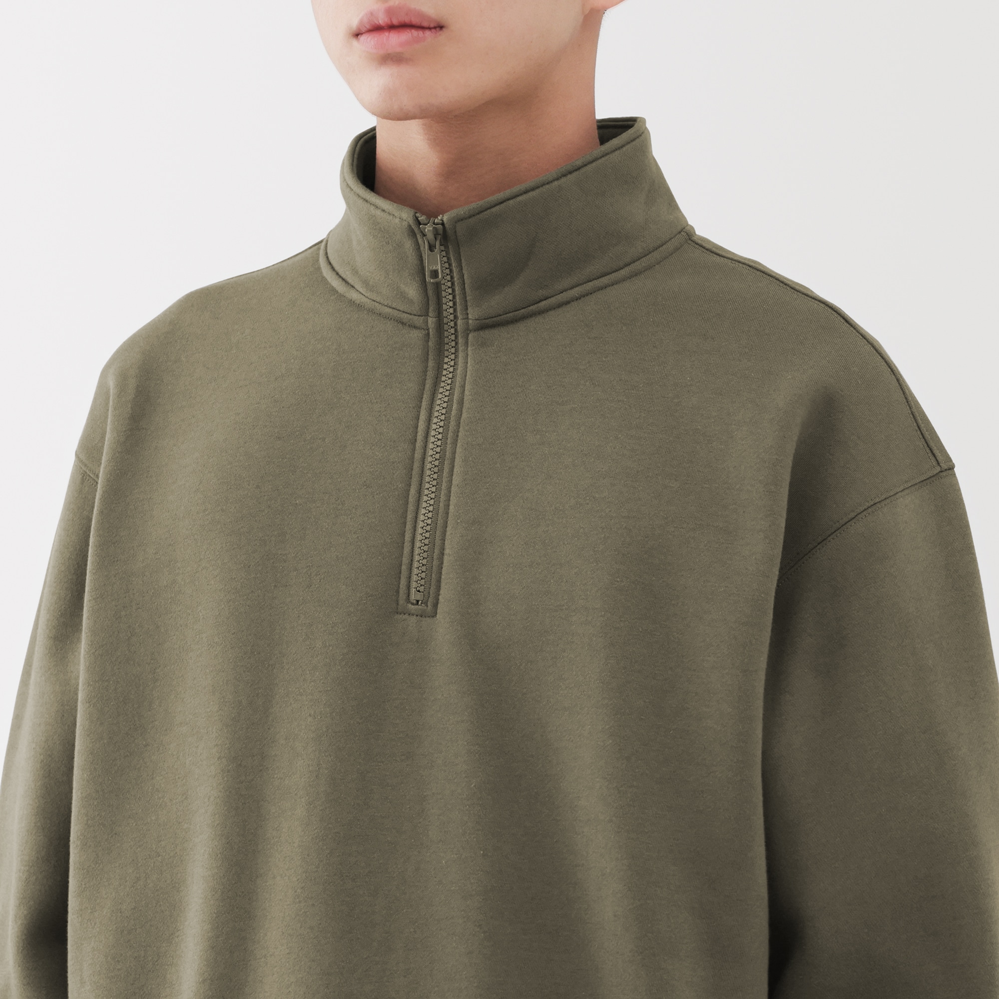 紳士　ハーフジップスウェットシャツ