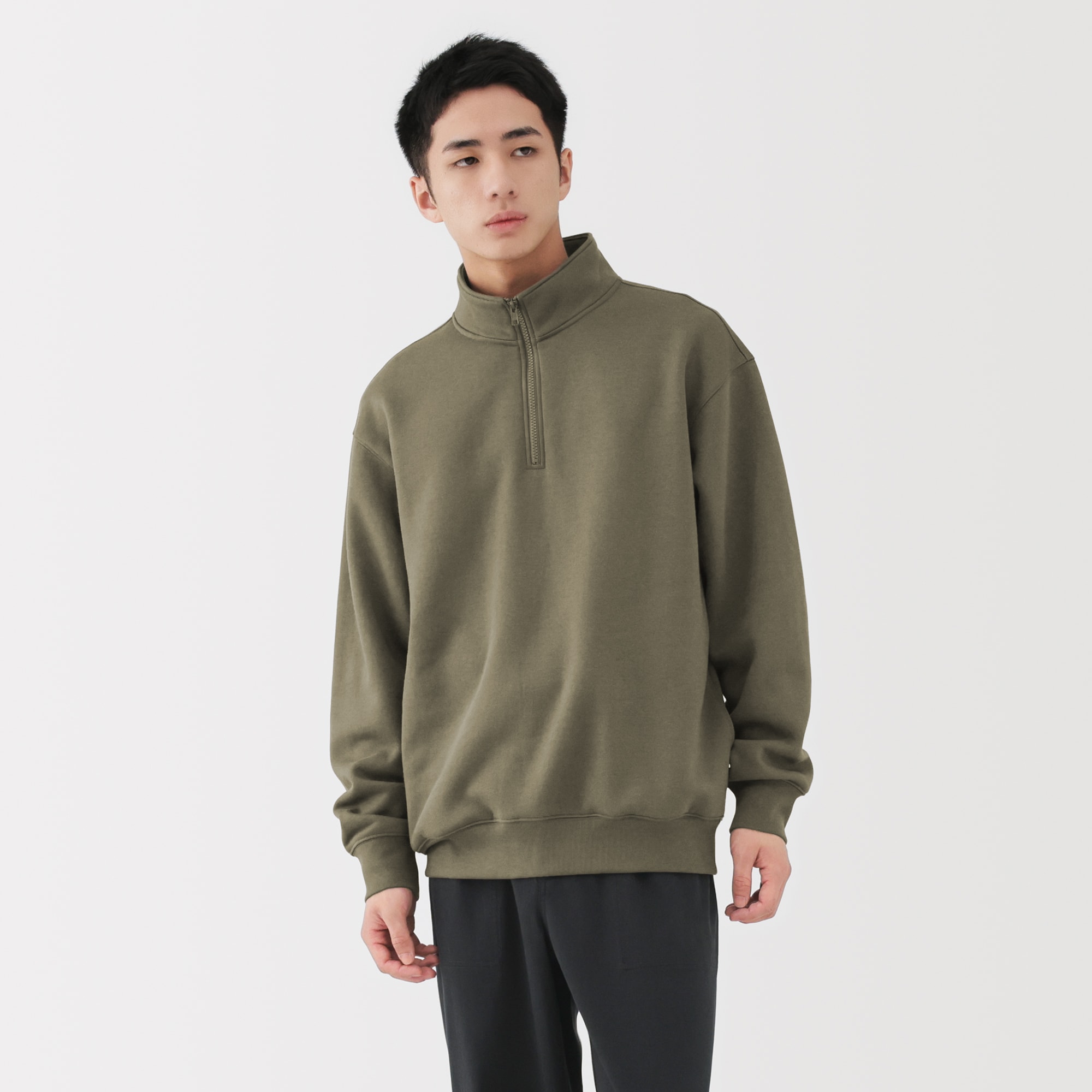 紳士 ハーフジップスウェットシャツ | 無印良品