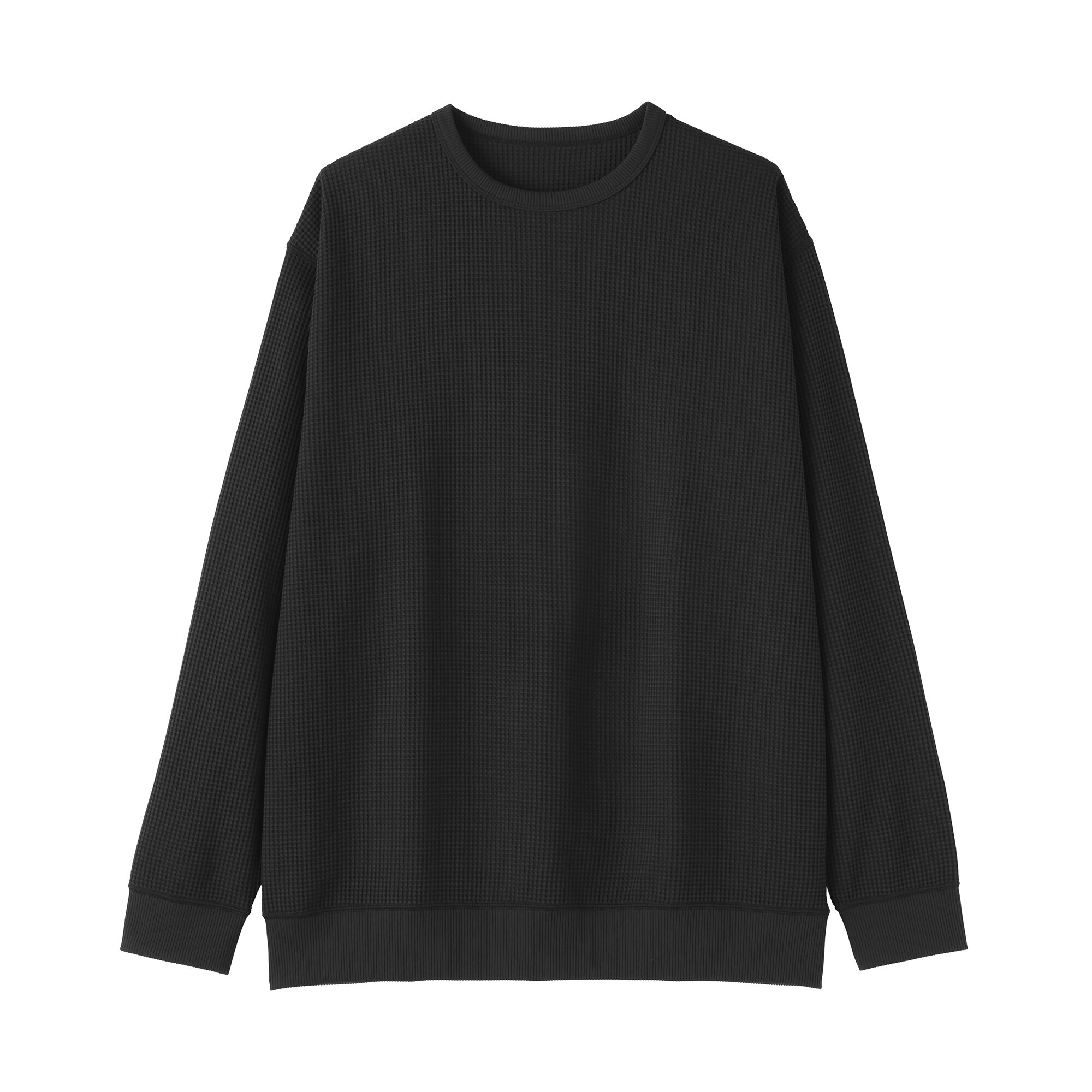 紳士　ＵＶカット乾きやすいワッフルクルーネック長袖Ｔシャツ