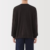 紳士　ウール混天竺編みクルーネック長袖Ｔシャツ