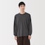 紳士　ウール混天竺編みクルーネック長袖Ｔシャツ