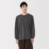 紳士　ウール混天竺編みクルーネック長袖Ｔシャツ