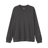 紳士　ウール混天竺編みクルーネック長袖Ｔシャツ