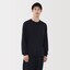 紳士　ウール混天竺編みクルーネック長袖Ｔシャツ
