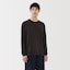 紳士　ウール混天竺編みクルーネック長袖Ｔシャツ