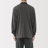 紳士　ウール混天竺編みシャツカーディガン