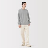 紳士　ライトスウェットクルーネック長袖Ｔシャツ