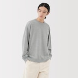 紳士　ライトスウェットクルーネック長袖Ｔシャツ