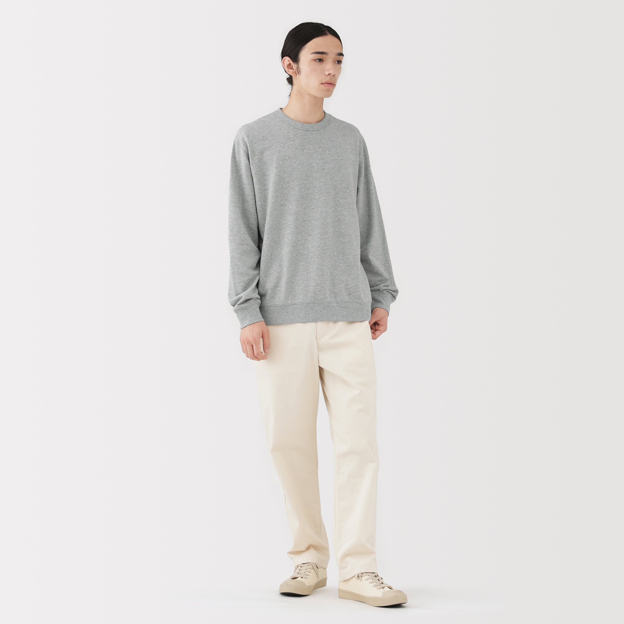 紳士 ライトスウェットクルーネック長袖Tシャツ | 無印良品