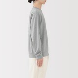紳士　ライトスウェットクルーネック長袖Ｔシャツ