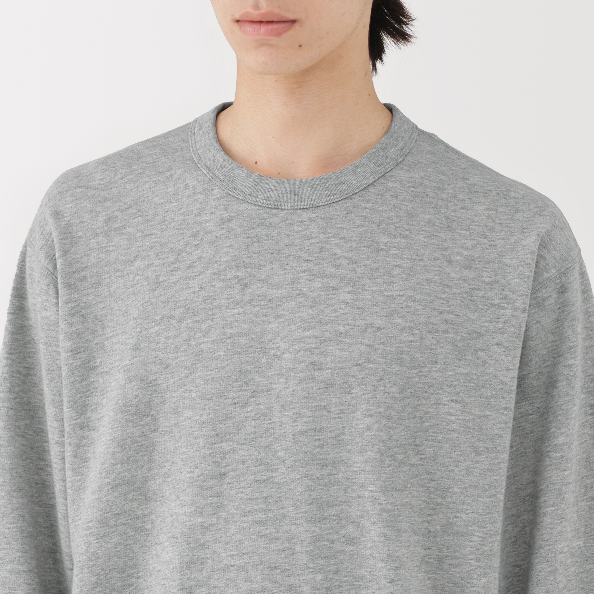 紳士　ライトスウェットクルーネック長袖Ｔシャツ