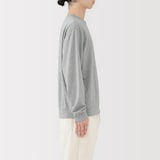 紳士　ライトスウェットクルーネック長袖Ｔシャツ