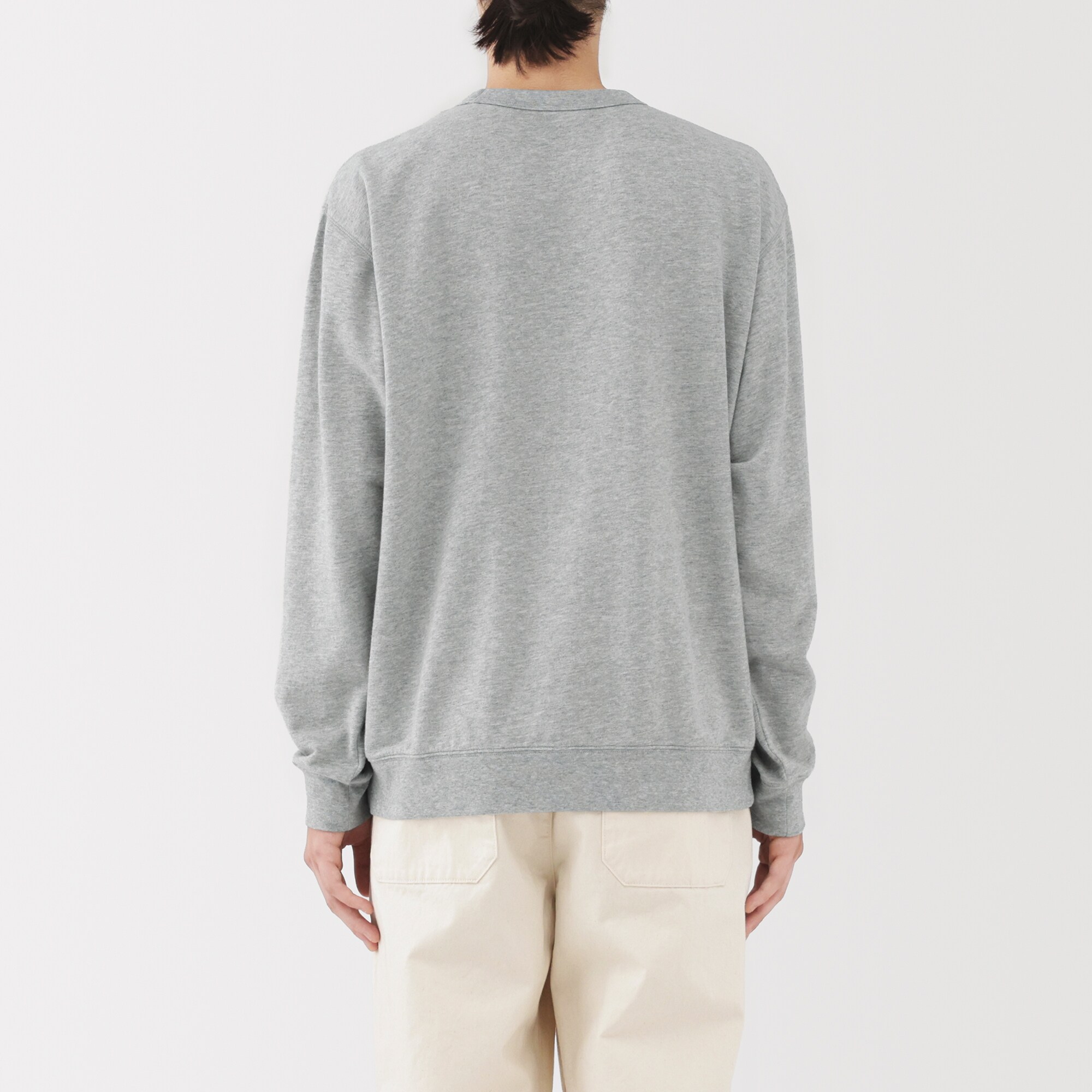 紳士　ライトスウェットクルーネック長袖Ｔシャツ