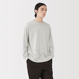 紳士　ライトスウェットクルーネック長袖Ｔシャツ