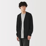 紳士　二重編みＶネックカーディガン