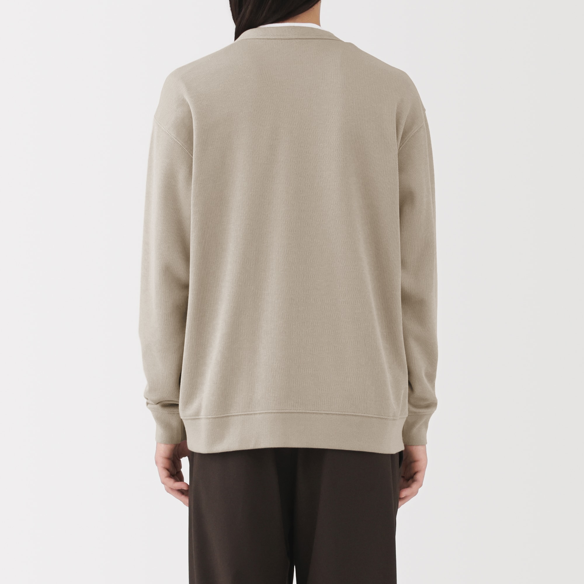 紳士　二重編みＶネックカーディガン