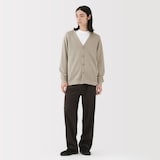 紳士　二重編みＶネックカーディガン