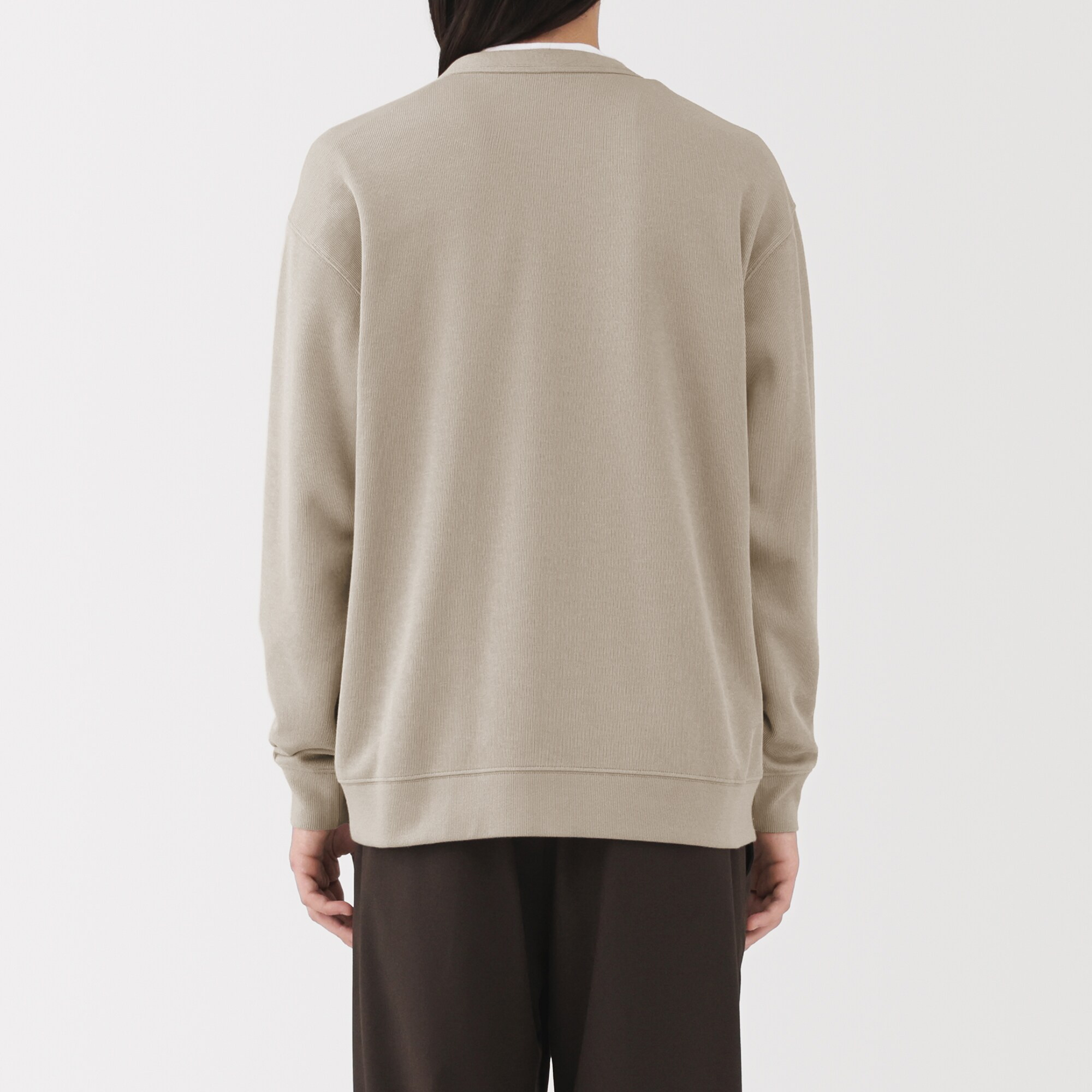 紳士　二重編みＶネックカーディガン