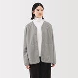 紳士　素材に還るフリースカーディガン