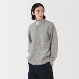 紳士　素材に還るフリースカーディガン