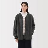 紳士　素材に還るフリースカーディガン