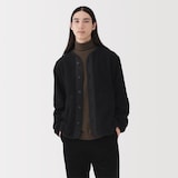 紳士　素材に還るフリースカーディガン