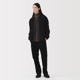 紳士　素材に還るフリースカーディガン