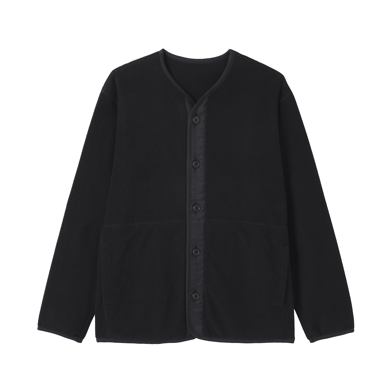 紳士　素材に還るフリースカーディガン