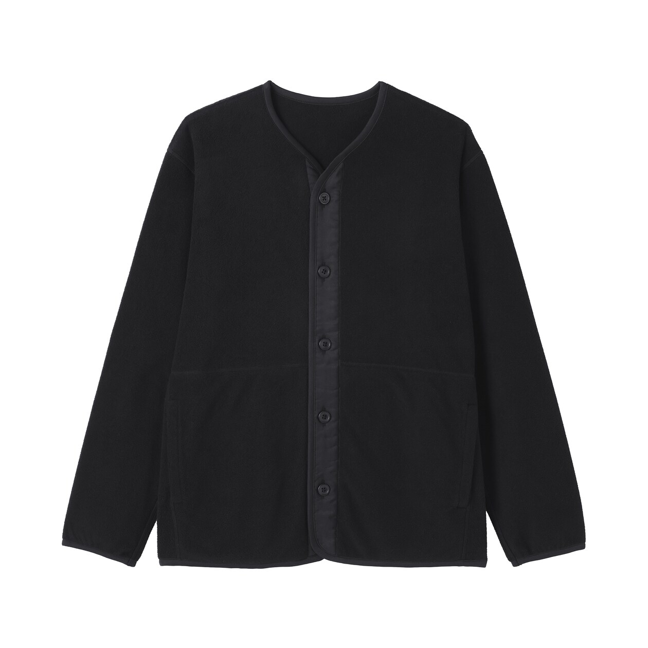 紳士　素材に還るフリースカーディガン