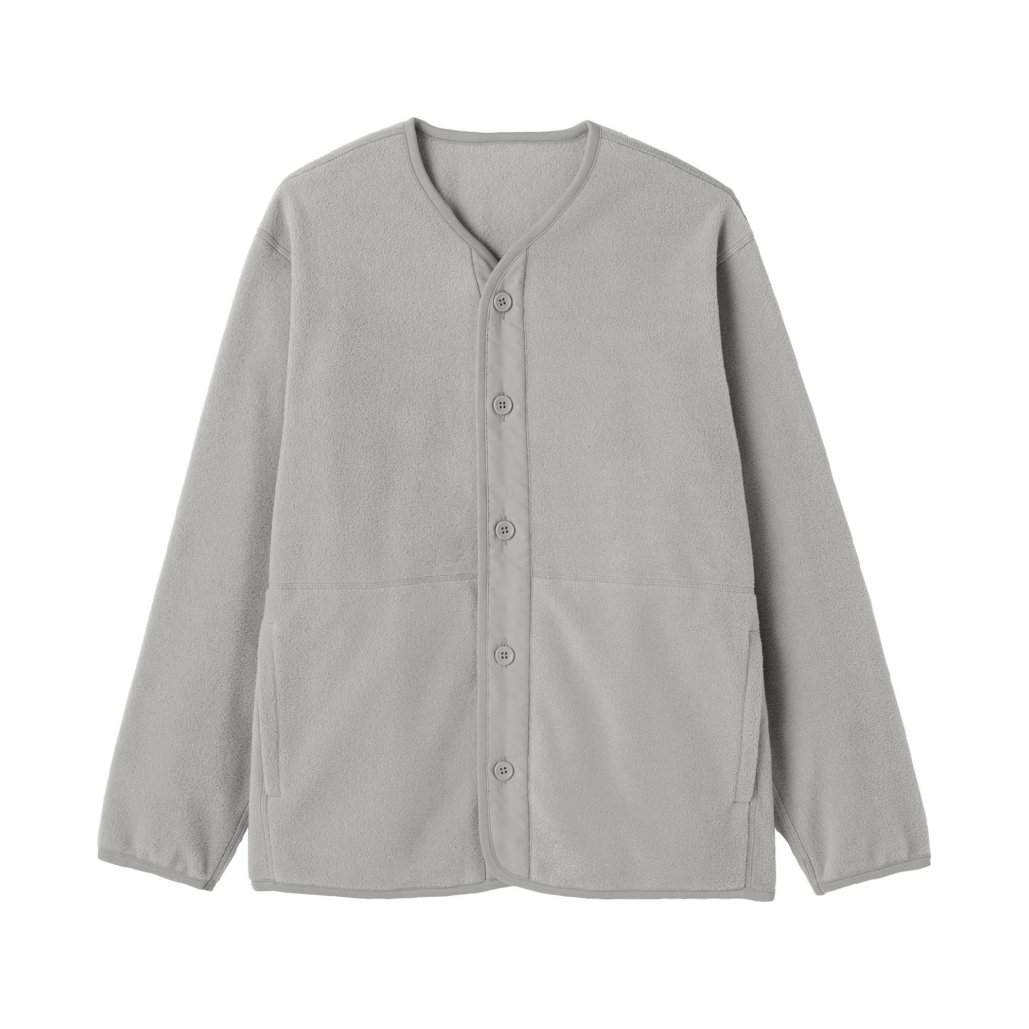 紳士　素材に還るフリースカーディガン