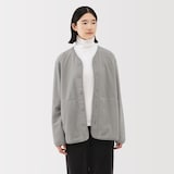 紳士　素材に還るフリースカーディガン