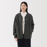 紳士　素材に還るフリースカーディガン