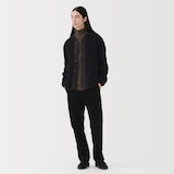 紳士　素材に還るフリースカーディガン