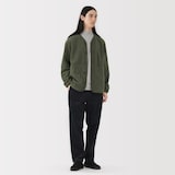 紳士　素材に還るフリースカーディガン