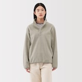 紳士　素材に還るフリースプルオーバー