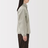 紳士　素材に還るフリースプルオーバー