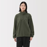 紳士　素材に還るフリースプルオーバー