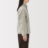 紳士　素材に還るフリースプルオーバー